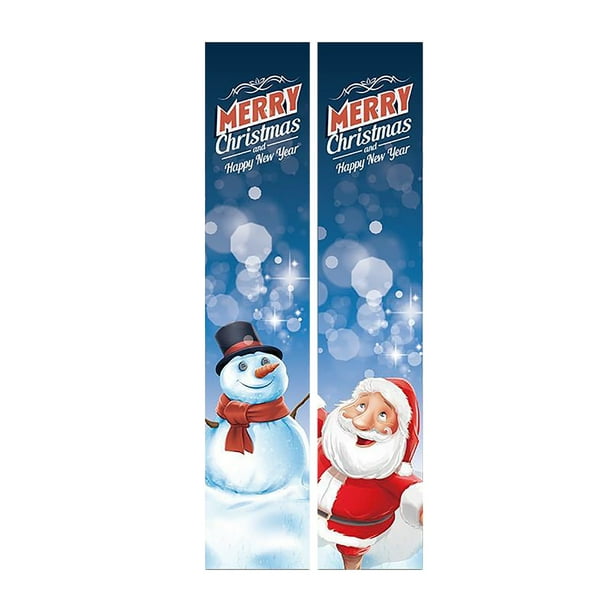 Merry Christmas Santa Banner Flag Wall Hanging Xmas Party Decoration Ornaments